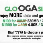 Glo Oga SIM Gives new and existing customers 125% data bonus