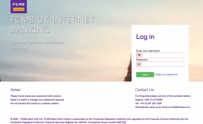 FCMB bank Internet Banking and Mobile App – How to Register and create Token