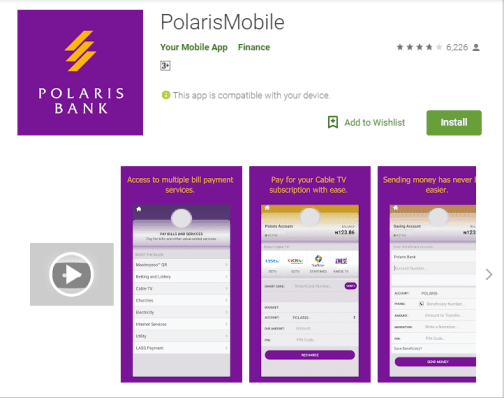 Polaris bank mobile app and internet banking