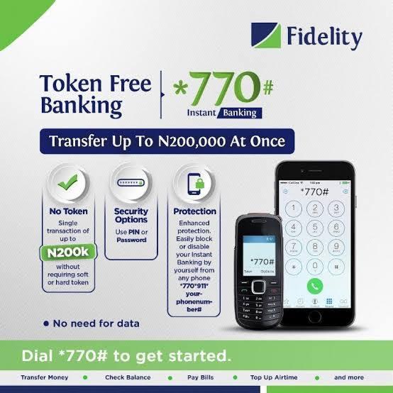 Fidelity Bank code to Block account, Transfer money, buy airtime, check account balance and cardless withdrawal