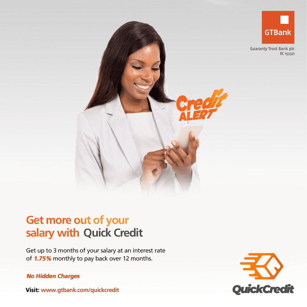 Gtbank QuickCredit for salary earn or self-employed in Ghana and Nigeria