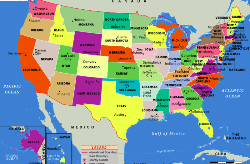 50 United States of America Capitals and Abbreviations